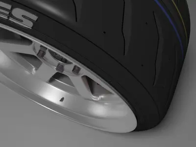Tuningwheel with Tiretextures 3D model
