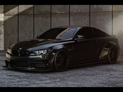 Urban Parking Low-poly 3D model