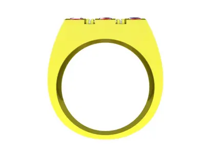 A5157 Luxury Asian Diamond Businessman Ring 3D Model 3D print model