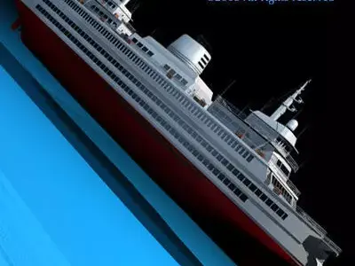 Ferryboat ferry boat on sea 3D model