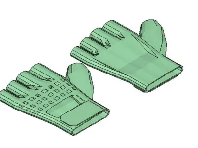 Sport Gloves - Fitness 3D model
