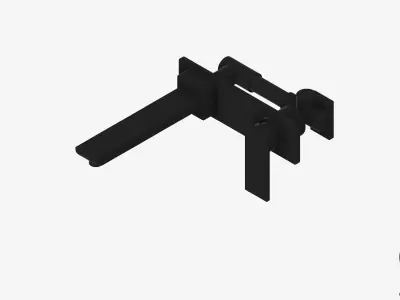 Wall Mixer Set - Luxury - Glide - Basin Low-poly 3D model