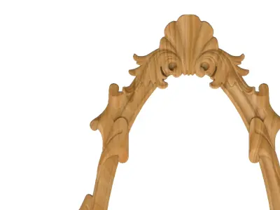 Carved picture frame STL 3D model 41