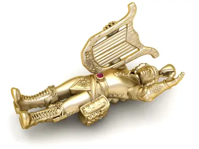 MUSICIAN PENDANT 3D PRINTABLE MODEL  3D print model