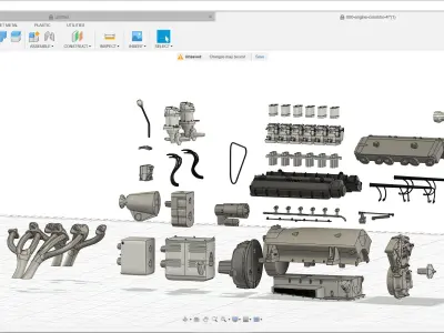 Ferrari 400 Superamerica - SA Engine - 4 litre 3D print model