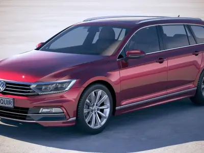 Volkswagen Passat Variant R-line 2018 3D model
