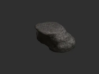 Short Flat Rocks - Base Free low-poly 3D model