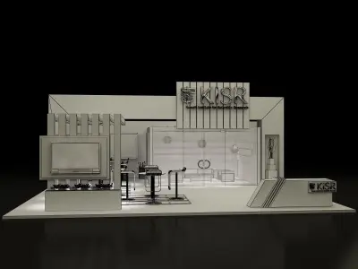 Booth Exhibition Stand a139 3D model