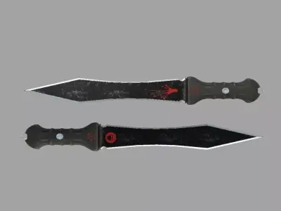 combat dagger Low-poly 3D model purchase