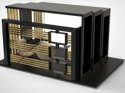 booth design for a generic brand 3D model