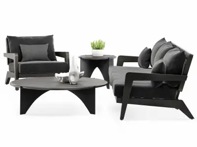 Outdoor furniture w002 3D model