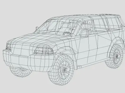 Mitsubishi Pajero Sports Low-poly 3D model
