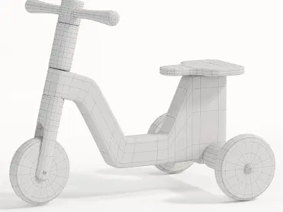 Sebra Scooter Grey by Babyshop 3D model