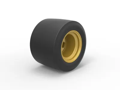 Wheel from Asphalt Modified stock car Version 2 Scale 1 to 25 3D print model