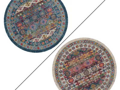 Round Rug Set 153 3D model