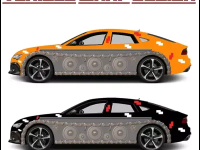 Vehicle Wrap Design 3D model