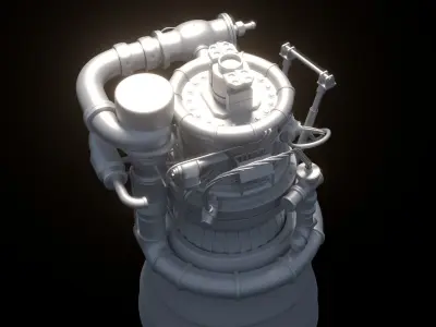 rocket engine Free 3D model