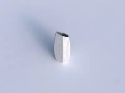 Vase bent hexagon with distorted grid plates 3D print model