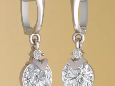  Earrings Eight 3D print model