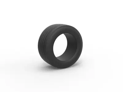 Tire of Asphalt Modified stock car Scale 1 to 25 3D print model