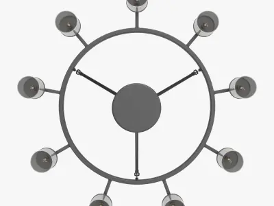 Gresham Collection Nine Light Graphite 3D model