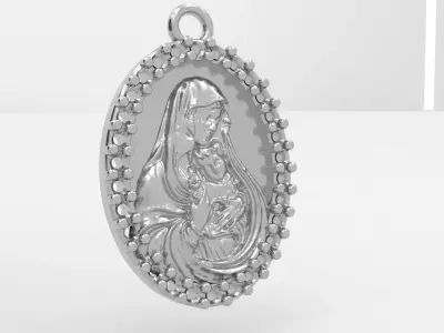 mary medal 3D print model