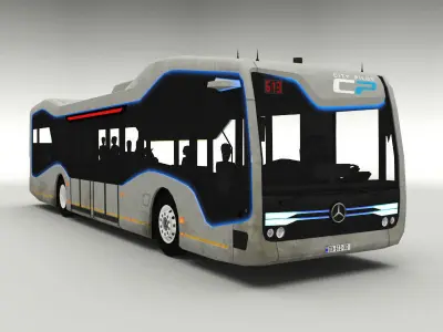 Mercedes-Benz Future Bus Low-poly 3D model