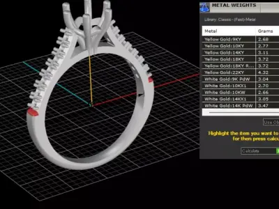ring woman 3D print model 21