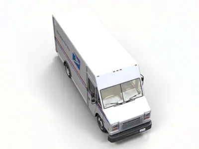 Mail van Low-poly 3D model