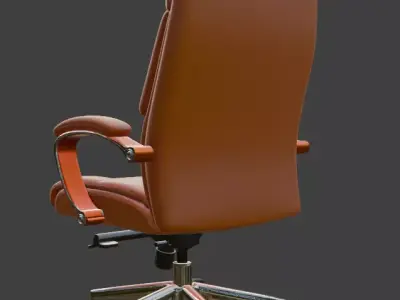 Modern Leather Executive Office Chair High Detail 3D Model PBR 3D model
