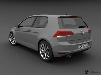 Volkswagen Golf 3 doors 2013 3D model