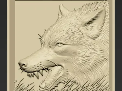 Wolf Head A9 3D print model