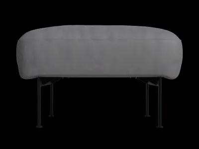 Footstool Gray Color 3D model