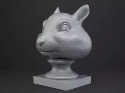 Chipmunk Bust - Animal Figurine 3D print model