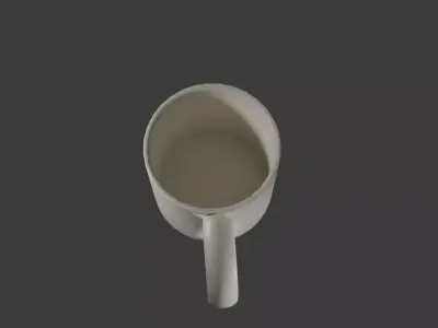 Minimalist Ceramic Mug for Kitchen Free 3D model