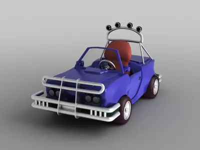 Recreational Toy go-karts playground equipment cars 3D model