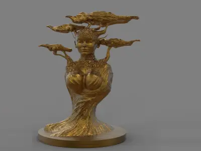 Mother of Nature Bust 3D print model