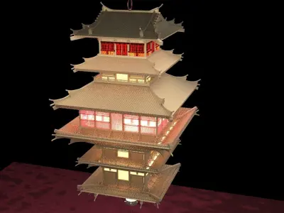 Chinese palace  lantern  3D model
