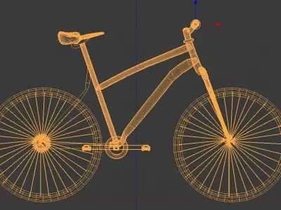 Red Bicycle Free low-poly 3D model