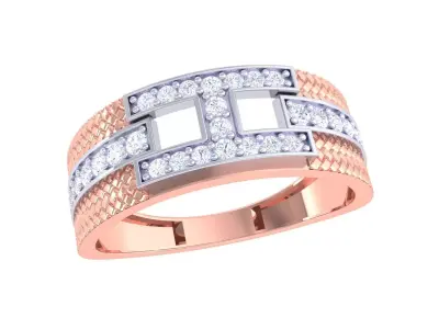 Mens gemstone diamond men Ring with details images 48 3D print model