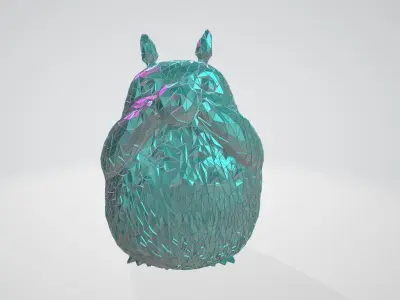 BIG TOTORO WIREFRAME VORONOI WIREMESH MESH 3D print model
