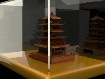 Chinese ancient  house  3D model buy