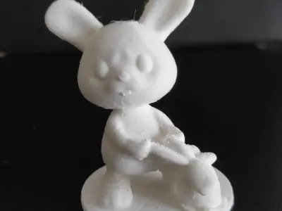 Bunny pulling a carrot 3D print model