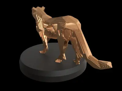 Parametric V Leopard Low-poly 3D model