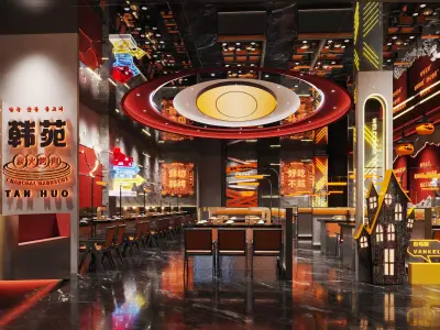 Luxury restaurant 160 3D model