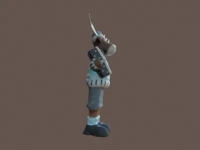 Christmas Deer Low-poly 3D model