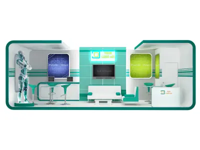  Booth Exhibition Stand a43 3D model