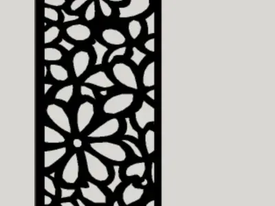 flower pattern b  for cnc router and laser cutting 3D model