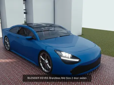 BLENDER EEVEE Brandless 20 car collection volume 2 3D Model Pack