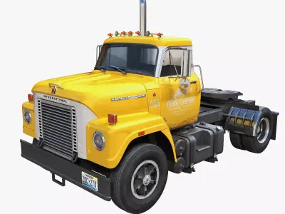 International Fleetstar daycab semitruck Low-poly 3D model